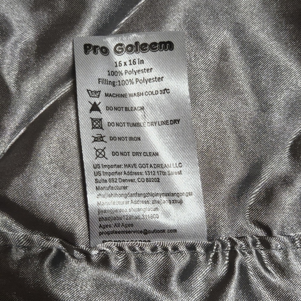 Pro Goleem Gray Bunny Lovey Security Blanket Minky Dot Satin Trim 16x16 - Picture 4 of 4